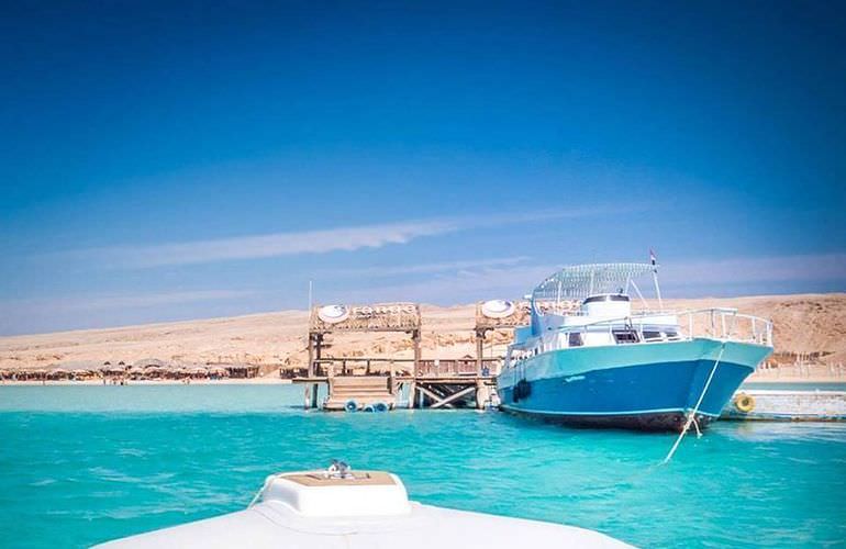 Ausflug von Sahl Hasheesh zur Orange Bay Insel mit Schnorchelerlebnis