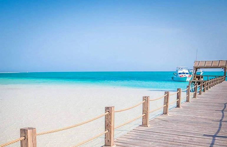 Ausflug von Sahl Hasheesh zur Orange Bay Insel mit Schnorchelerlebnis