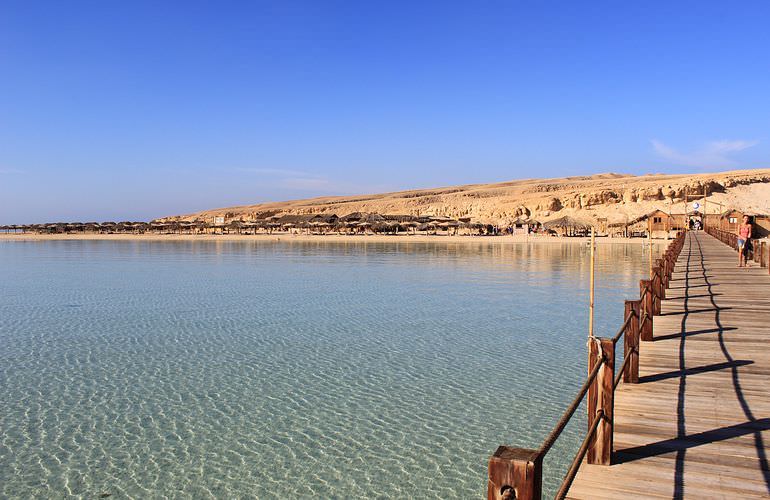 Ausflug von Sahl Hasheesh zur Orange Bay Insel mit Schnorchelerlebnis