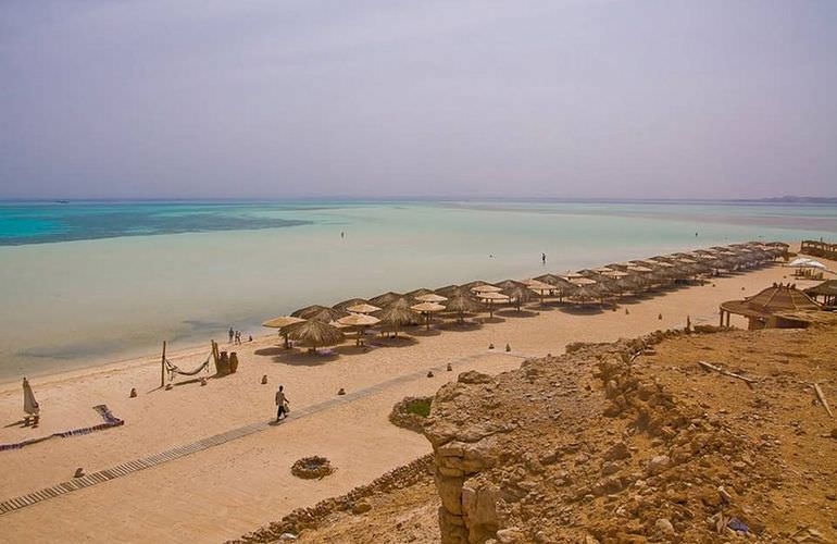 Ausflug von Sahl Hasheesh zur Orange Bay Insel mit Schnorchelerlebnis