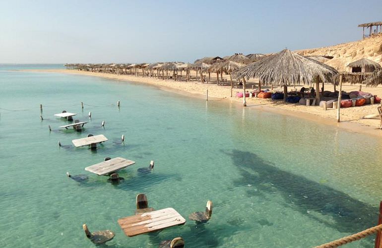 Ausflug von Sahl Hasheesh zur Orange Bay Insel mit Schnorchelerlebnis