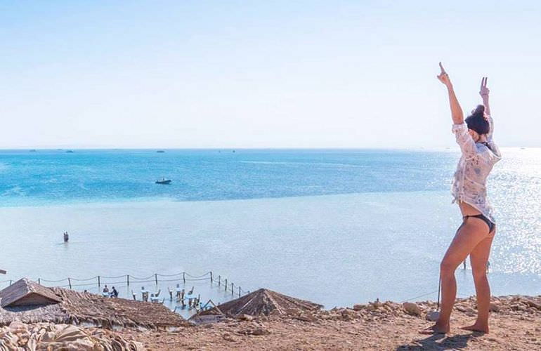 Ausflug von Sahl Hasheesh zur Orange Bay Insel mit Schnorchelerlebnis