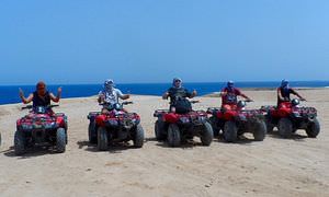 Privates Quad-Abenteuer am Strand bei Sonnenuntergang ab Sahl Hasheesh